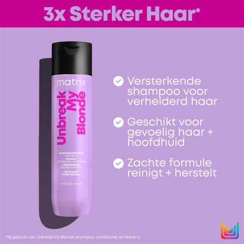 Matrix Unbreak My Blonde Shampoo Voor Ontkleurd Haar 300 Ml Morgen In