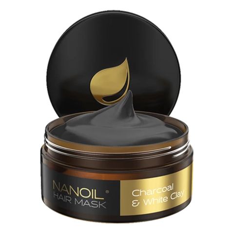 Nanoil - Charcoal & White Clay Hair Mask - 300 ml