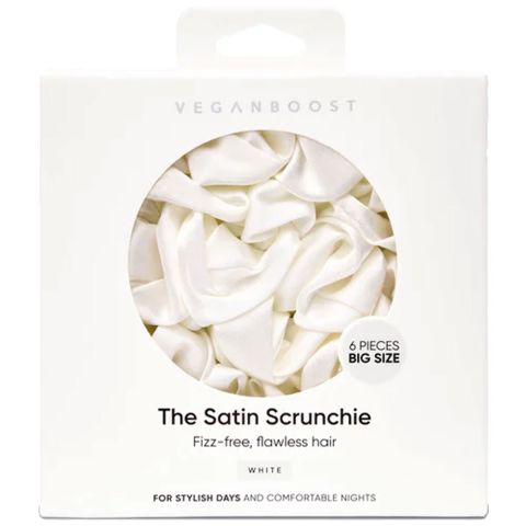 Veganboost - Scrunchies White 6 Pieces - Big