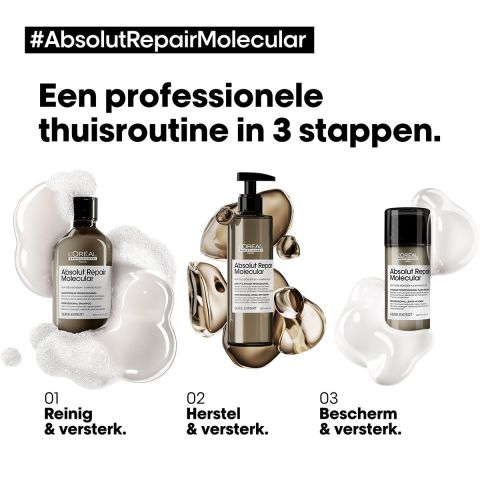 L'Oréal Professionnel - Absolut Repair Molecular Shampoo + Rinse-off Serum - Voordeelset