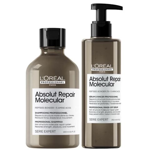 L'Oréal Professionnel - Absolut Repair Molecular Shampoo + Rinse-off Serum - Voordeelset