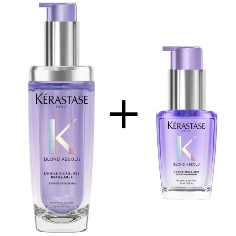 Kérastase - Blond Absolu L'Huile Cicagloss Navulbaar Haarolie 75 ml + 30 ml - Voordeelset