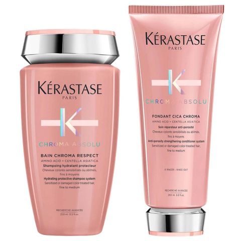 Kérastase - Chroma Absolu Shampoo + Conditioner Voordeelset voor gekleurd haar