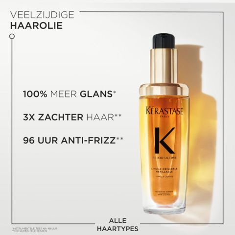 Kérastase - 8H Magic Night Serum & Elixir Ultime Refillable Oil Iconic Duo Voordeelset - dag & nacht verzorging voor droog haar 