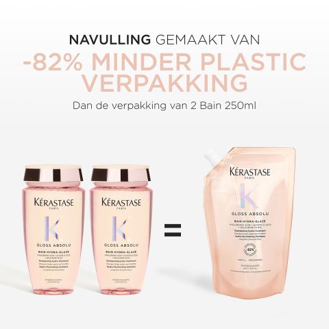 Kérastase - Gloss Absolu Bain Hydra-Glaze Refill Shampoo voor Lang en Pluizig Haar - 500 ml