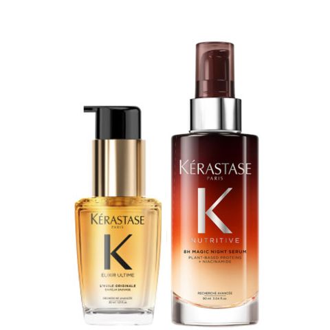 Kérastase - 8H Magic Night Serum & Elixir Ultime Oil 30 ml Iconic Duo Voordeelset - dag & nacht verzorging voor droog haar 