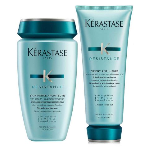 Kérastase - Résistance Shampoo + Conditioner Voordeelset Beschadigd haar 