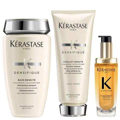 Kérastase - Densifique Shampoo + Conditioner + Elixir Ultime L'Huile Originale Haarolie - Voordeelset Voller Haar