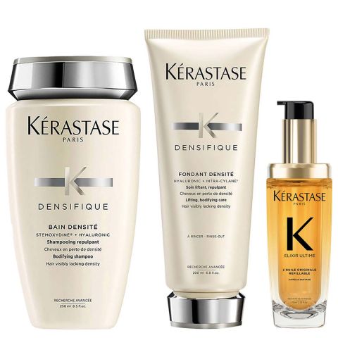 Kérastase - Densifique Shampoo + Conditioner + Elixir Ultime L'Huile Originale Haarolie - Voordeelset Voller Haar