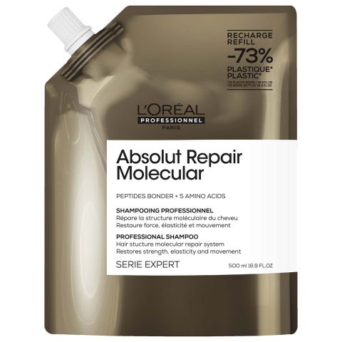 L’Oréal Professionnel - Absolut Repair Molecular Shampoo Refill voor beschadigd haar - 500 ml