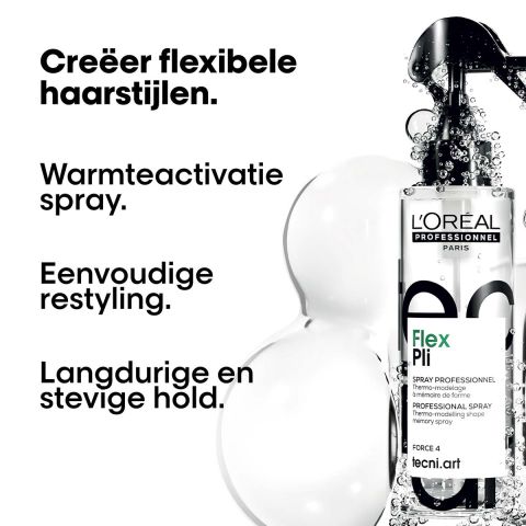 L'Oréal Professionnel - Tecni.ART Flex Pli Haarspray voor dik, krullend of golvend haar met hittebescherming - 190 ml