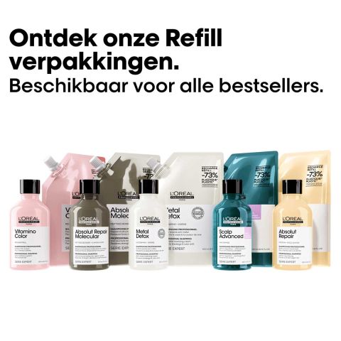 L'Oréal Professionnel - Absolut Repair Shampoo 300 ml + Refill Shampoo 500 ml voor beschadigd haar - Voordeelset