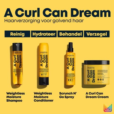 Matrix - A Curl Can Dream Scrunch N' Go Defining Spray voor golvend en krullend haar - 250 ml 