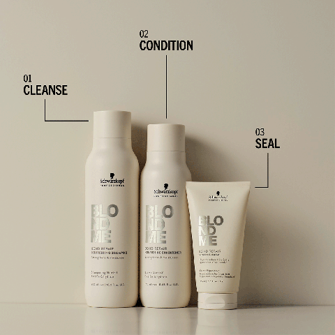 Schwarzkopf - Blond Me - Nourishing Shampoo, Conditioner & Leave-in Voordeelset