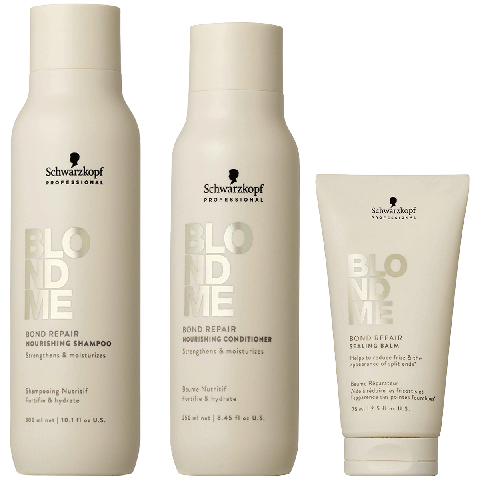 Schwarzkopf - Blond Me - Nourishing Shampoo, Conditioner & Leave-in Voordeelset