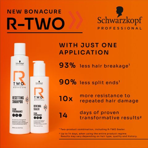 Schwarzkopf - R-TWO - Resetting Shampoo 250 ml & R-TWO Rescuing Treatment 200 ml - Voordeelset