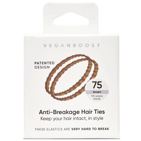 Veganboost - Anti-Breakage Hair Ties - Brown