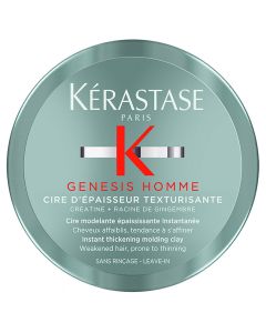 Kérastase - Genesis Homme Cire d'Épaisseur Texturisante Vormgevende Klei voor Verzwakt Haar - 75 ml