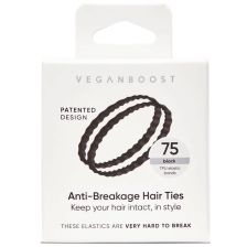 Veganboost Anti-Breakage Hair Ties Black