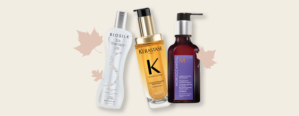 Haarolie van Biosilk Kerastase en Moroccanoil