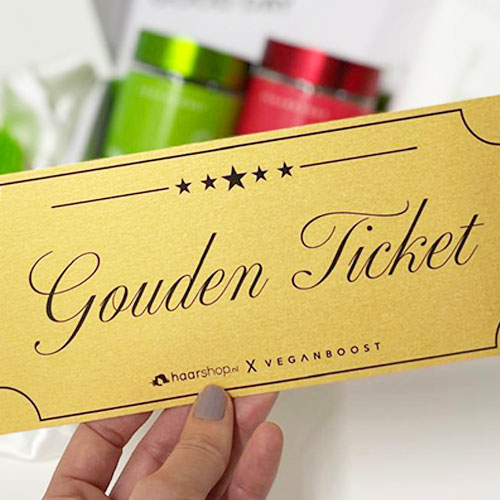 Gouden Ticket Haarshop x Veganboost